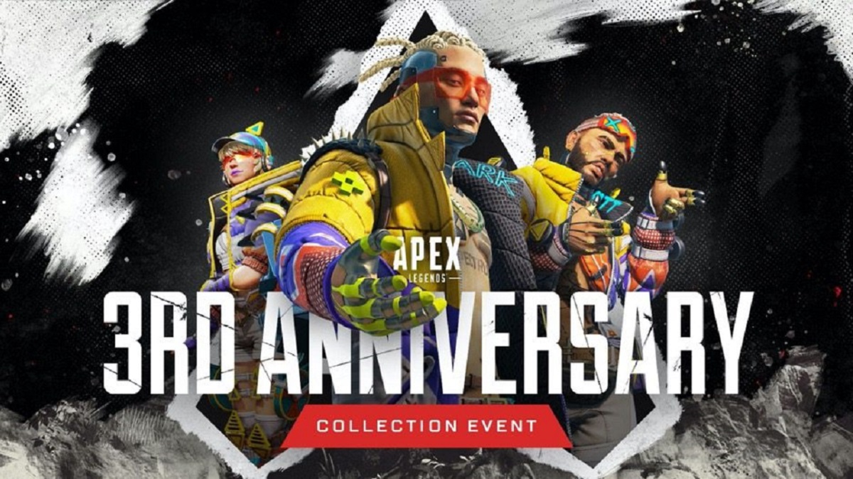 在週年慶收藏活動中大肆慶祝《Apex 英雄》三週年